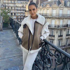 Zara combination fleece vest